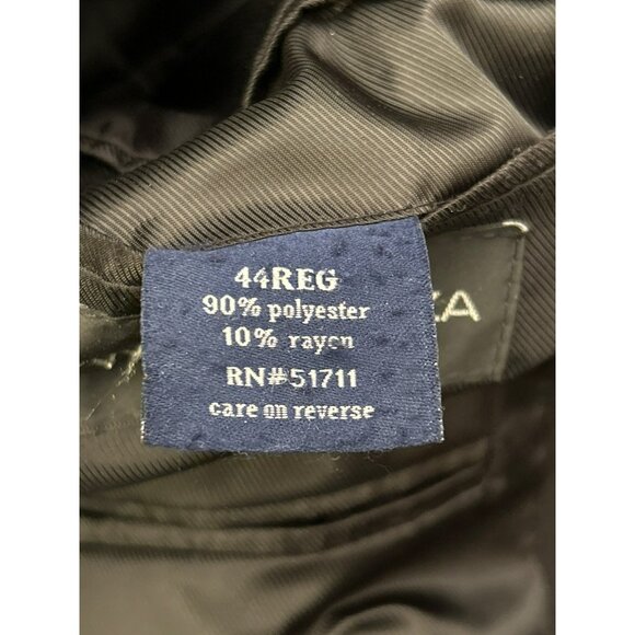 Vintage Andrew Fezza Black Blazer Jacket 44R Two Button Work Professional - Picture 6 of 6